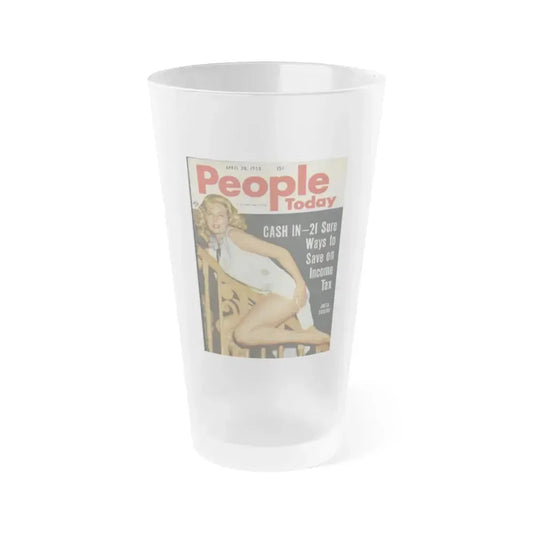 Anita Ekberg #72 (Vintage Female Icon) Frosted Pint Glass 16oz 16oz Frosted - Go Mug Yourself
