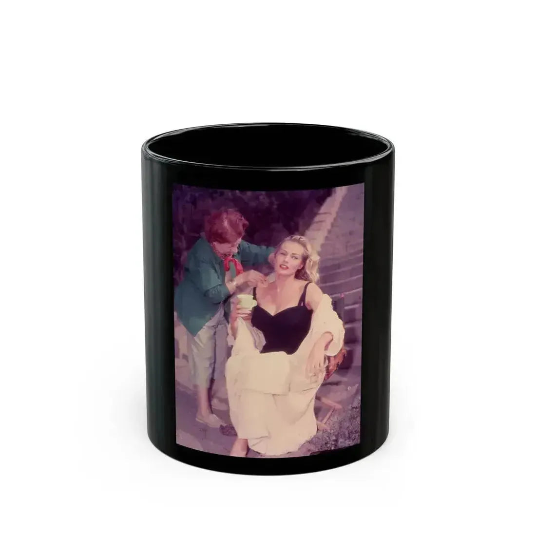 Anita Ekberg #78 (Vintage Female Icon) Black Coffee Mug 11oz - Go Mug Yourself