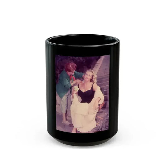 Anita Ekberg #78 (Vintage Female Icon) Black Coffee Mug 15oz - Go Mug Yourself