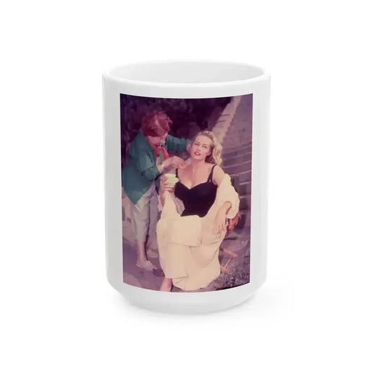 Anita Ekberg #78 (Vintage Female Icon) White Coffee Mug 15oz - Go Mug Yourself