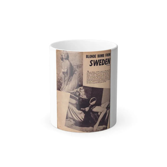 Anita Ekberg #93 - Mag. Clipping (Vintage Female Icon) Color Changing Mug 11oz 11oz - Go Mug Yourself