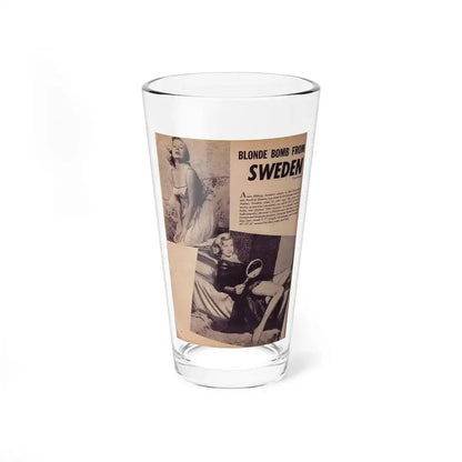 Anita Ekberg #93 - Mag. Clipping (Vintage Female Icon) Pint Glass 16oz 16oz - Go Mug Yourself