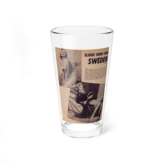 Anita Ekberg #93 - Mag. Clipping (Vintage Female Icon) Pint Glass 16oz 16oz - Go Mug Yourself