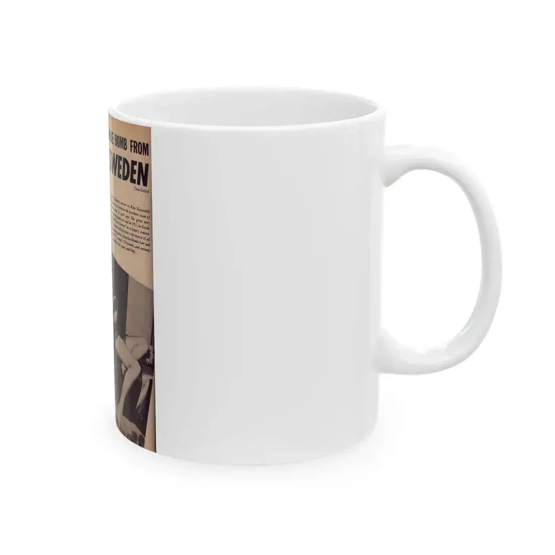 Anita Ekberg #93 - Mag. Clipping (Vintage Female Icon) White Coffee Mug - Go Mug Yourself