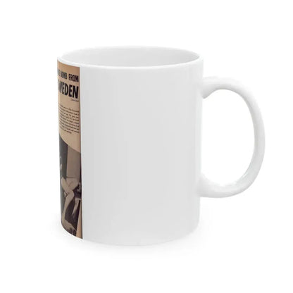 Anita Ekberg #93 - Mag. Clipping (Vintage Female Icon) White Coffee Mug - Go Mug Yourself