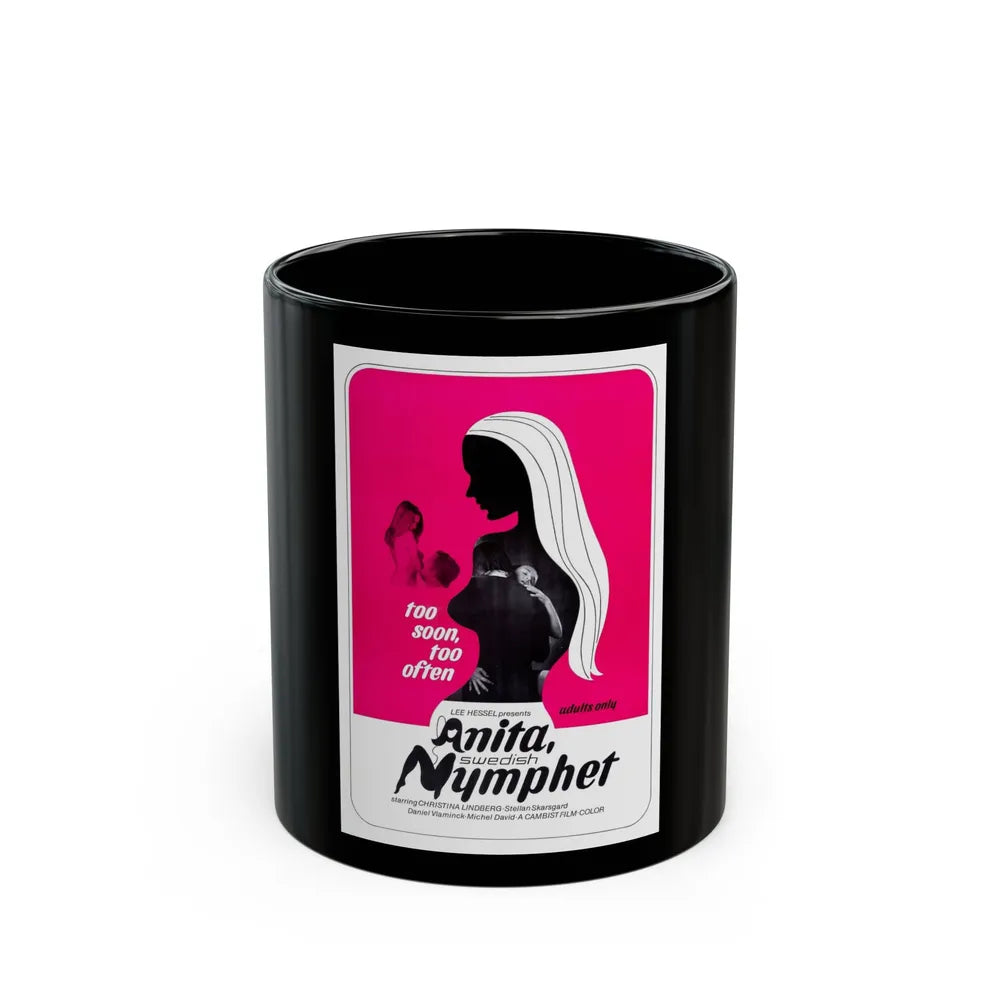 ANITA SWEDISH NYMPHET 1973 Movie Poster - Black Coffee Mug-11oz-Go Mug Yourself