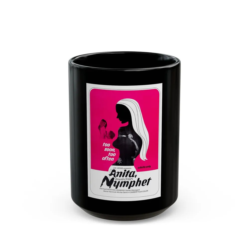 ANITA SWEDISH NYMPHET 1973 Movie Poster - Black Coffee Mug-15oz-Go Mug Yourself