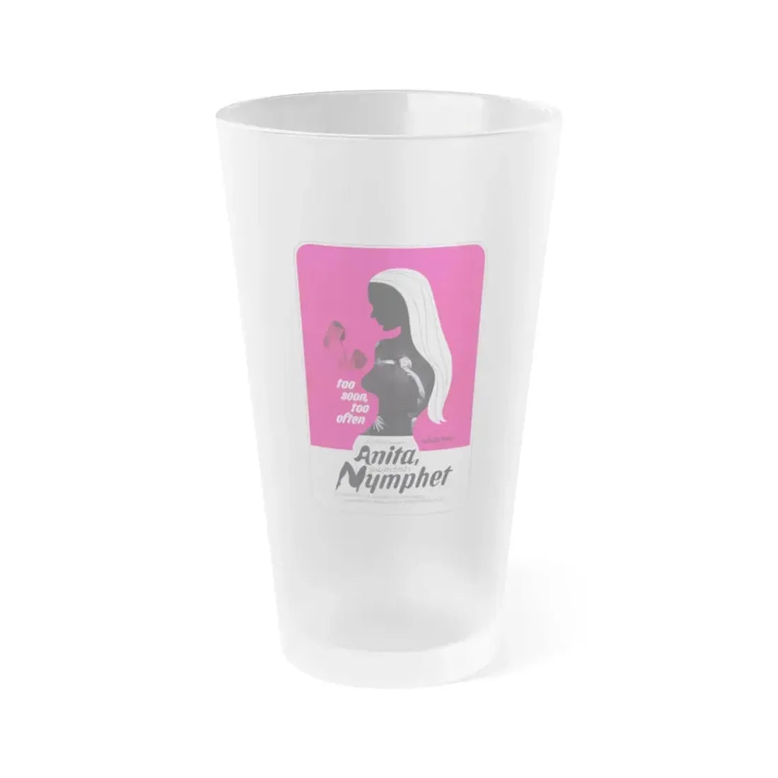 ANITA SWEDISH NYMPHET 1973 Movie Poster - Frosted Pint Glass 16oz Default Title - Go Mug Yourself