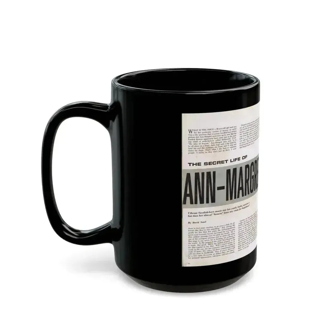 Ann-Margret #220 (Vintage Female Icon) Black Coffee Mug - Go Mug Yourself