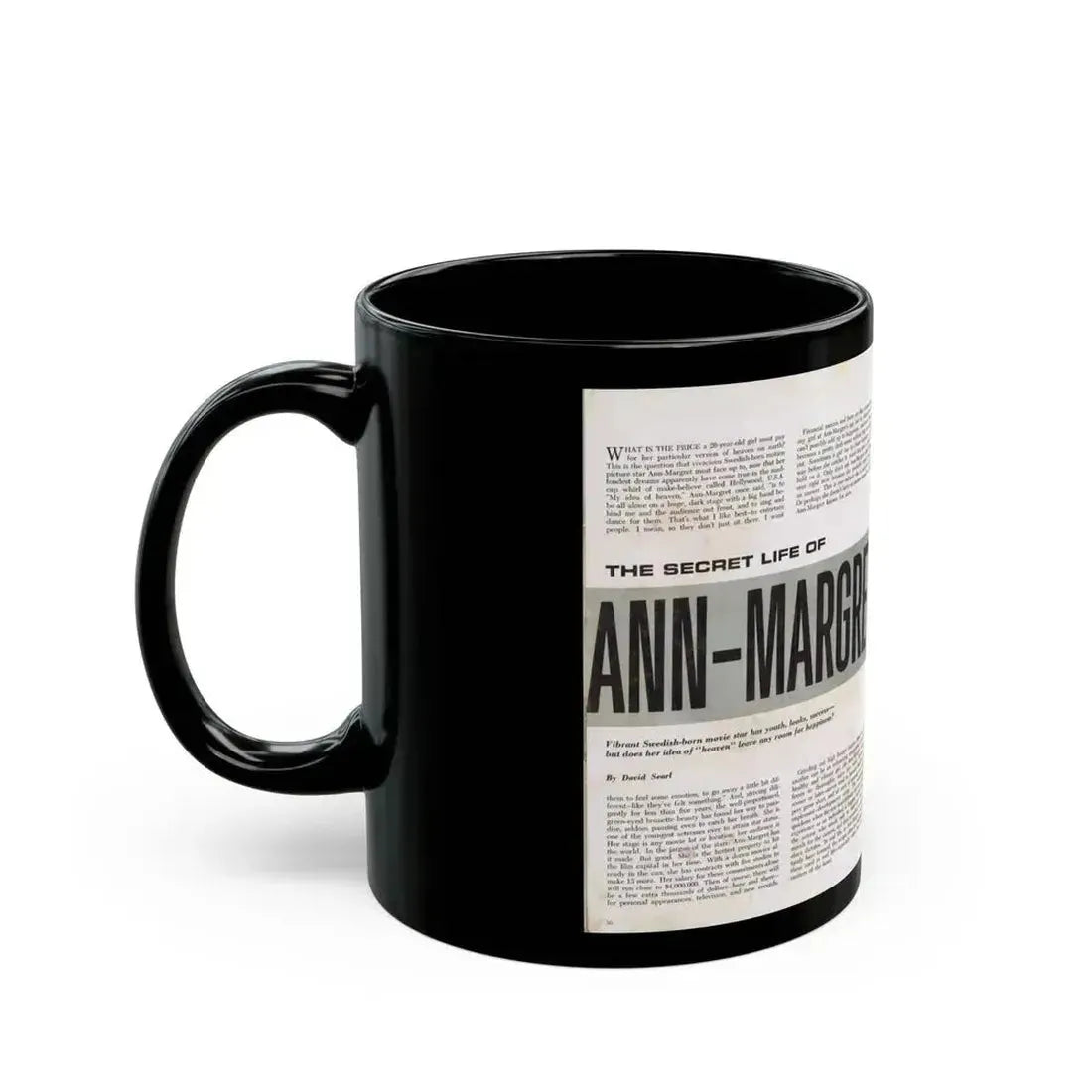 Ann-Margret #220 (Vintage Female Icon) Black Coffee Mug - Go Mug Yourself