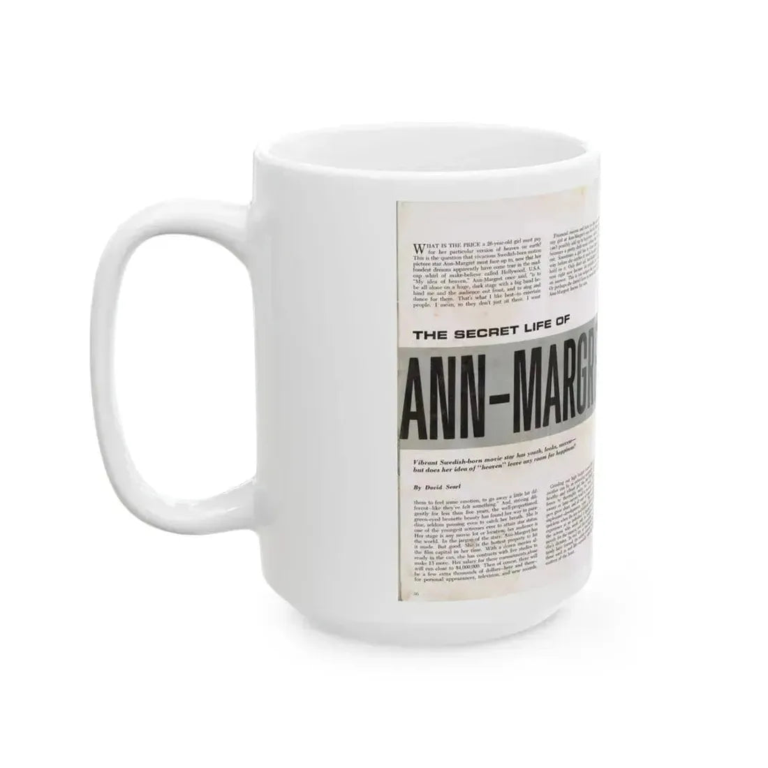 Ann-Margret #220 (Vintage Female Icon) White Coffee Mug - Go Mug Yourself