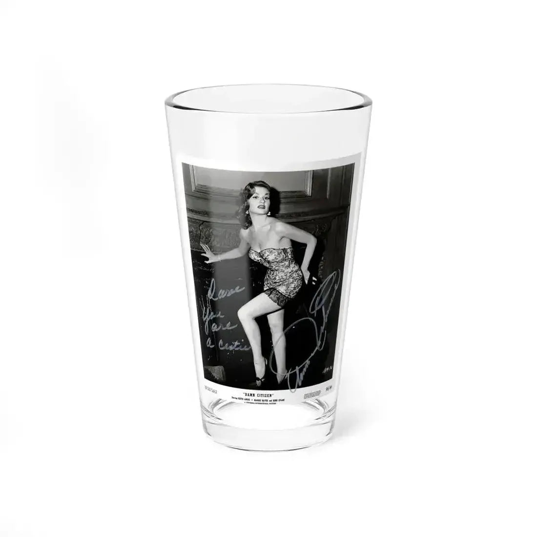 Ann Robinson #01 - 8x10 HQ B&W Glamour Cheesecake Damn Citizen '58 Promo Photo (Vintage Female Icon) Pint Glass 16oz 16oz - Go Mug Yourself