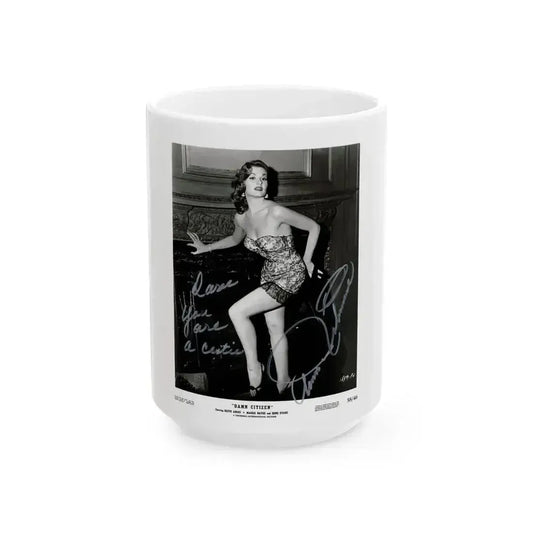 Ann Robinson #01 - 8x10 HQ B&W Glamour Cheesecake Damn Citizen '58 Promo Photo (Vintage Female Icon) White Coffee Mug 15oz - Go Mug Yourself