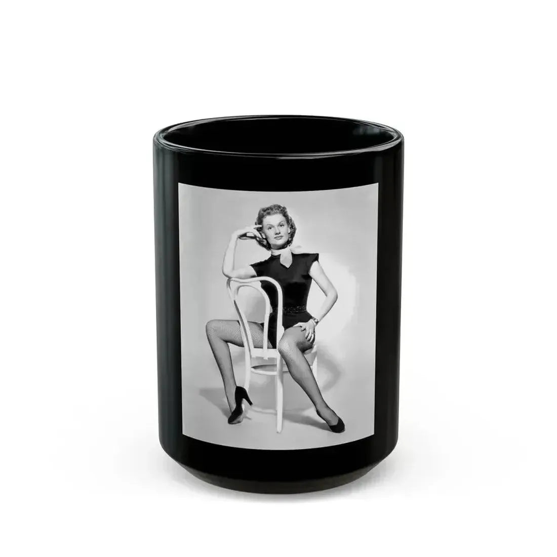 Ann Robinson #07 (Vintage Female Icon) Black Coffee Mug 15oz - Go Mug Yourself