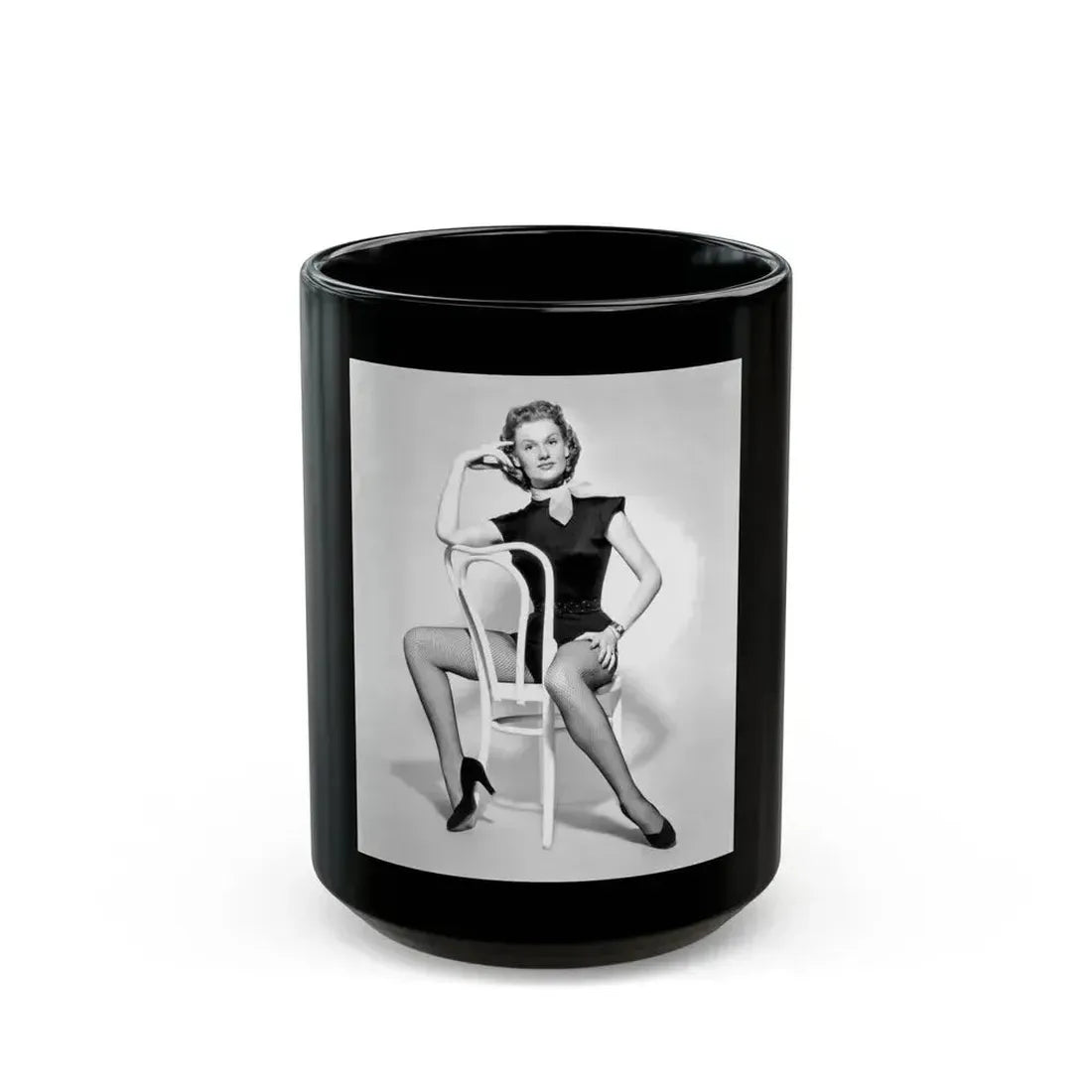 Ann Robinson #07 (Vintage Female Icon) Black Coffee Mug 15oz - Go Mug Yourself