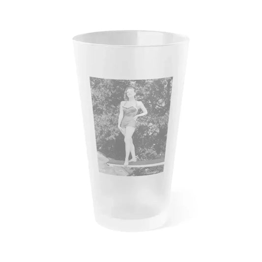 Ann Robinson #08 (Vintage Female Icon) Frosted Pint Glass 16oz 16oz Frosted - Go Mug Yourself