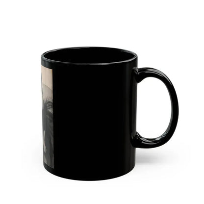 Ann Robinson #18 - Ann on Back Cover in B&W from TEMPO Pocket Mag. 11-29-55 (Vintage Female Icon) Black Coffee Mug - Go Mug Yourself
