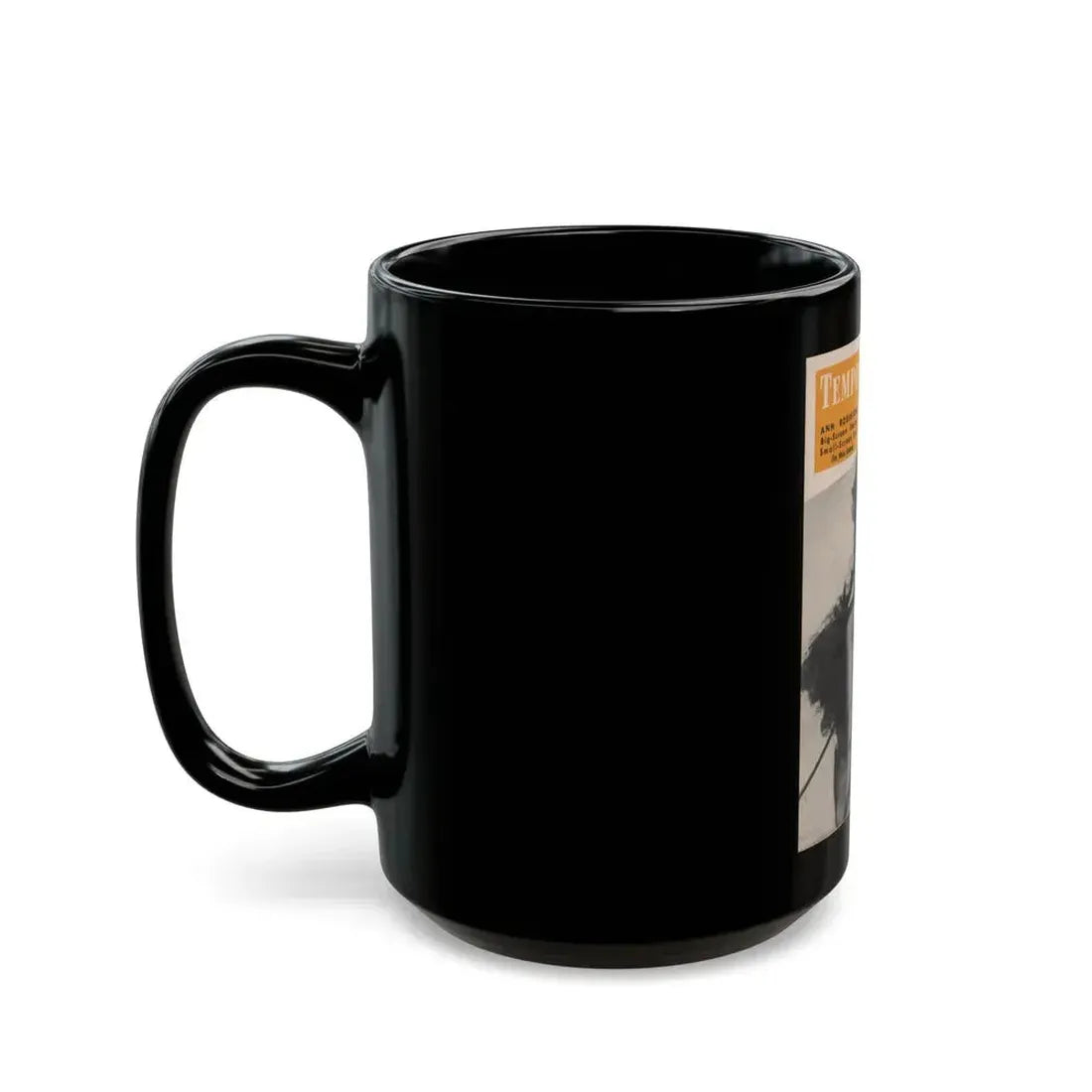 Ann Robinson #18 - Ann on Back Cover in B&W from TEMPO Pocket Mag. 11-29-55 (Vintage Female Icon) Black Coffee Mug - Go Mug Yourself