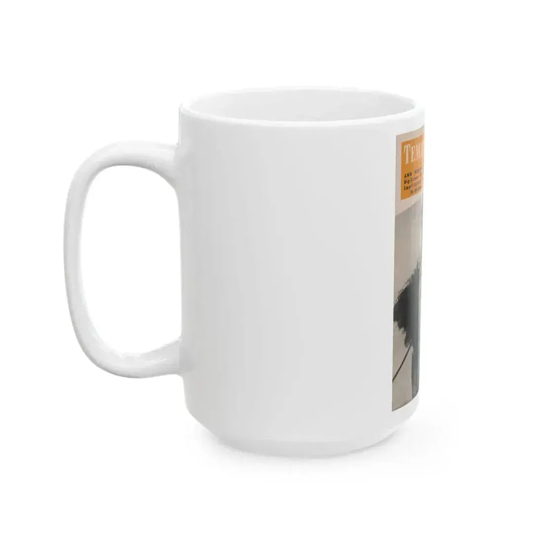 Ann Robinson #18 - Ann on Back Cover in B&W from TEMPO Pocket Mag. 11-29-55 (Vintage Female Icon) White Coffee Mug - Go Mug Yourself