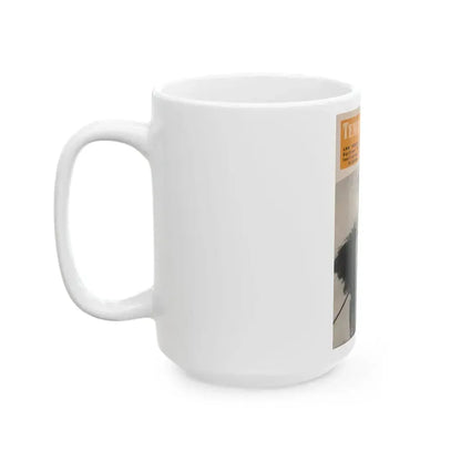 Ann Robinson #18 - Ann on Back Cover in B&W from TEMPO Pocket Mag. 11-29-55 (Vintage Female Icon) White Coffee Mug - Go Mug Yourself