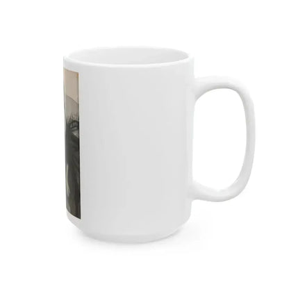 Ann Robinson #18 - Ann on Back Cover in B&W from TEMPO Pocket Mag. 11-29-55 (Vintage Female Icon) White Coffee Mug - Go Mug Yourself