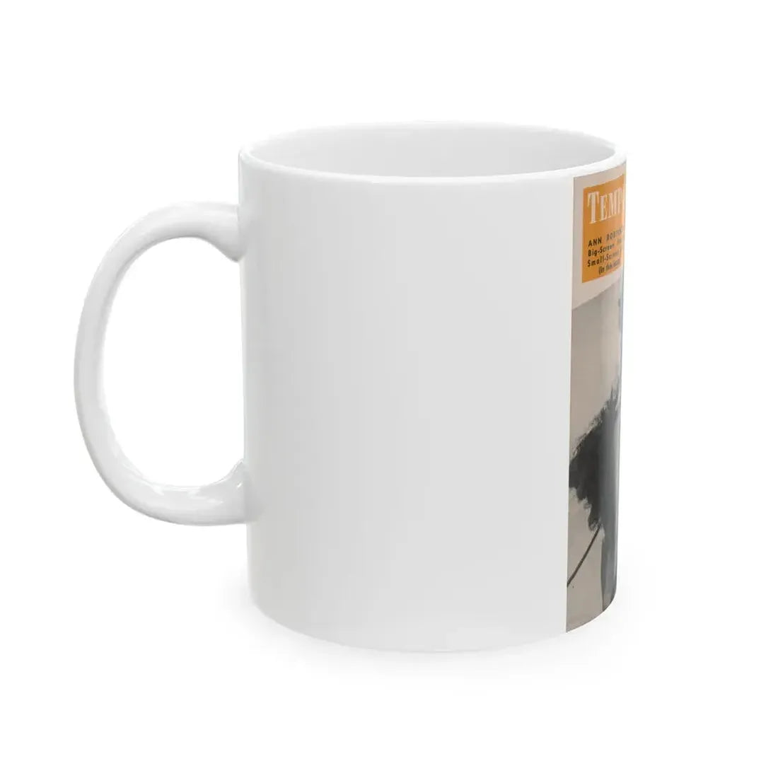 Ann Robinson #18 - Ann on Back Cover in B&W from TEMPO Pocket Mag. 11-29-55 (Vintage Female Icon) White Coffee Mug - Go Mug Yourself