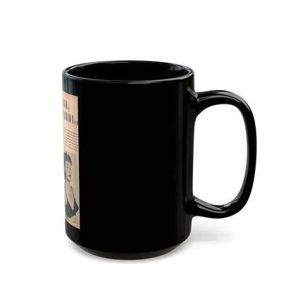 Ann Robinson #22 - 2 B&W Photos & Short Article from Glamorous Models Mag. May '50 (Vintage Female Icon) Black Coffee Mug - Go Mug Yourself