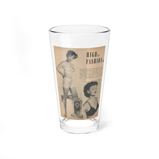 Ann Robinson #22 - 2 B&W Photos & Short Article from Glamorous Models Mag. May '50 (Vintage Female Icon) Pint Glass 16oz 16oz - Go Mug Yourself
