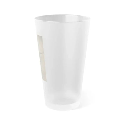 Ann Robinson #23 - 1 B&W Photo & Short Article from Glamorous Models Mag. May '50 (Vintage Female Icon) Frosted Pint Glass 16oz - Go Mug Yourself
