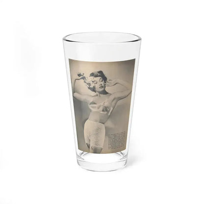Ann Robinson #23 - 1 B&W Photo & Short Article from Glamorous Models Mag. May '50 (Vintage Female Icon) Pint Glass 16oz 16oz - Go Mug Yourself