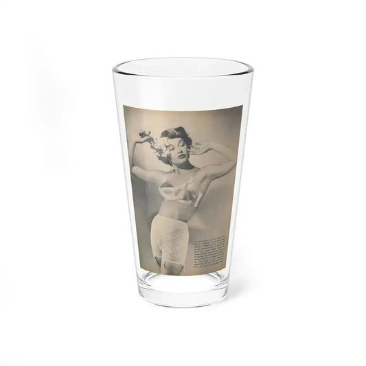 Ann Robinson #23 - 1 B&W Photo & Short Article from Glamorous Models Mag. May '50 (Vintage Female Icon) Pint Glass 16oz 16oz - Go Mug Yourself