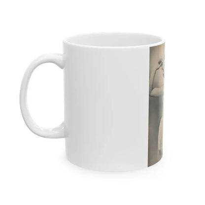 Ann Robinson #23 - 1 B&W Photo & Short Article from Glamorous Models Mag. May '50 (Vintage Female Icon) White Coffee Mug - Go Mug Yourself
