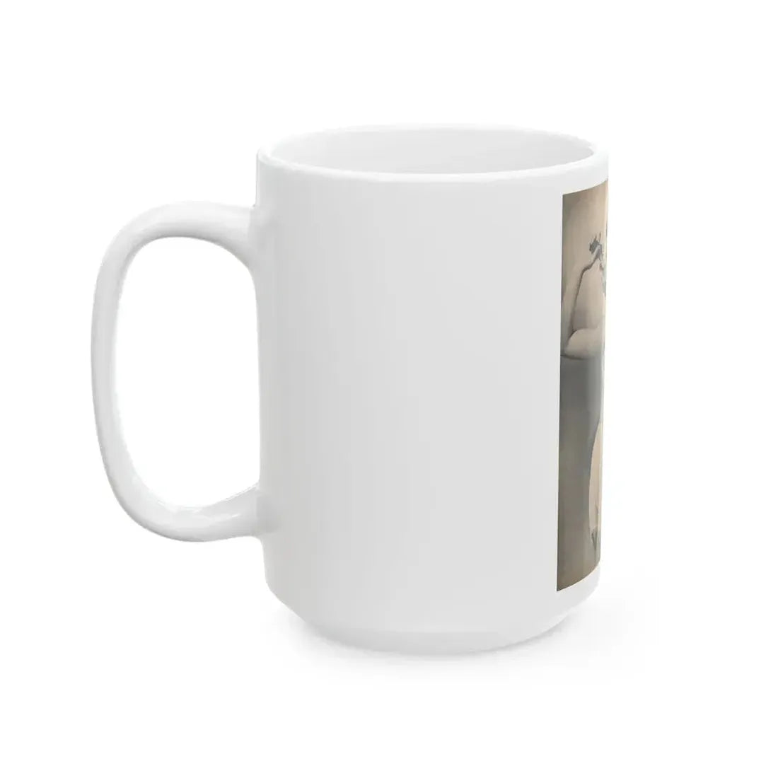 Ann Robinson #23 - 1 B&W Photo & Short Article from Glamorous Models Mag. May '50 (Vintage Female Icon) White Coffee Mug - Go Mug Yourself