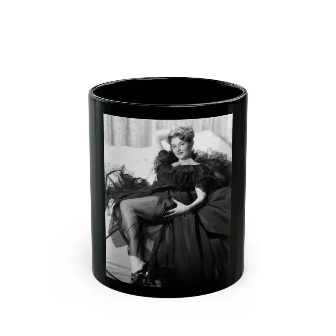 Ann Robinson #27 (Vintage Female Icon) Black Coffee Mug 11oz - Go Mug Yourself