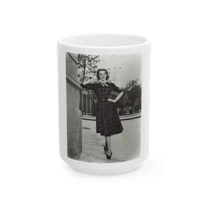 Ann Robinson #29 (Vintage Female Icon) White Coffee Mug 15oz - Go Mug Yourself