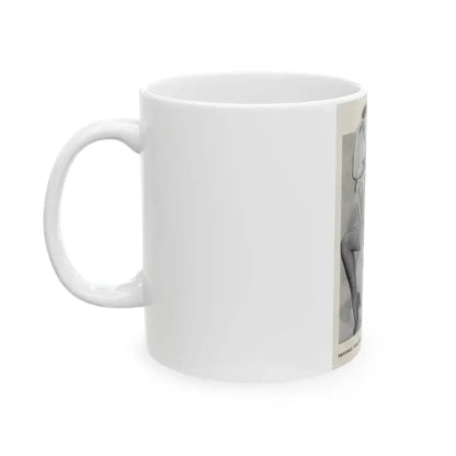 Ann Robinson #40 - 1 B&W Medium Size Full Body Leggy Cheesecake Photo from DE LACH Dutch Film Star Mag. 4-24-59 (Vintage Female Icon) White Coffee Mug - Go Mug Yourself