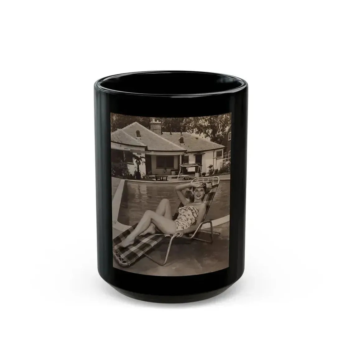 Ann Robinson #41 (Vintage Female Icon) Black Coffee Mug 15oz - Go Mug Yourself