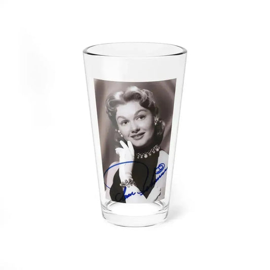 Ann Robinson #42 - 4x6 B&W Signed Glamour Head & Shoulder Photo (Vintage Female Icon) Pint Glass 16oz 16oz - Go Mug Yourself