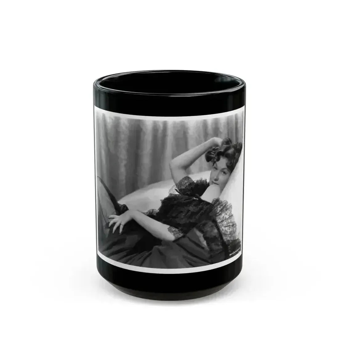 Ann Robinson #5 (Vintage Female Icon) Black Coffee Mug 15oz - Go Mug Yourself