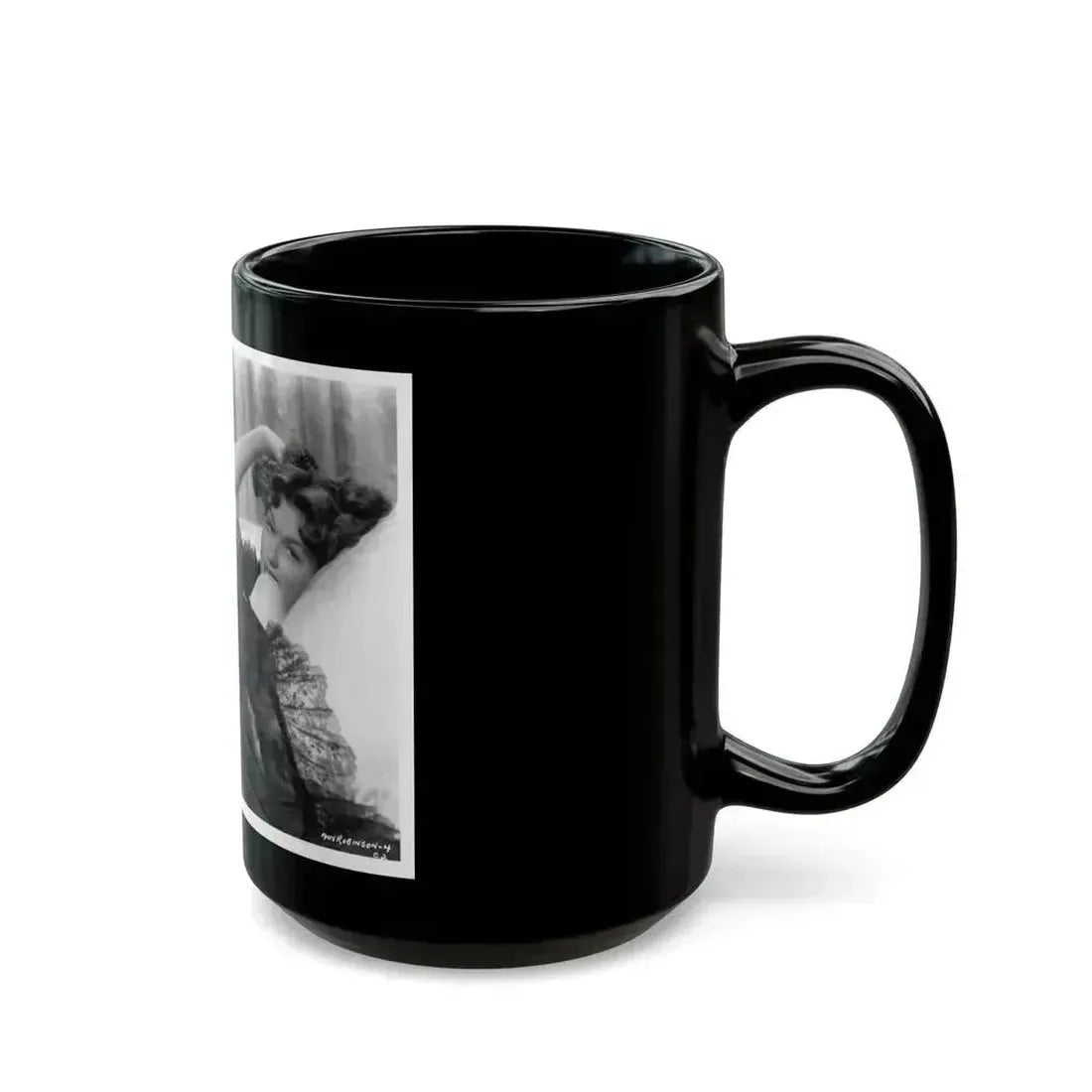 Ann Robinson #5 (Vintage Female Icon) Black Coffee Mug - Go Mug Yourself