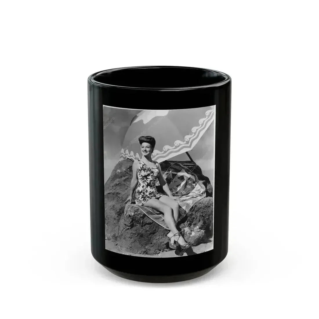 Ann Savage #13 (Vintage Female Icon) Black Coffee Mug 15oz - Go Mug Yourself