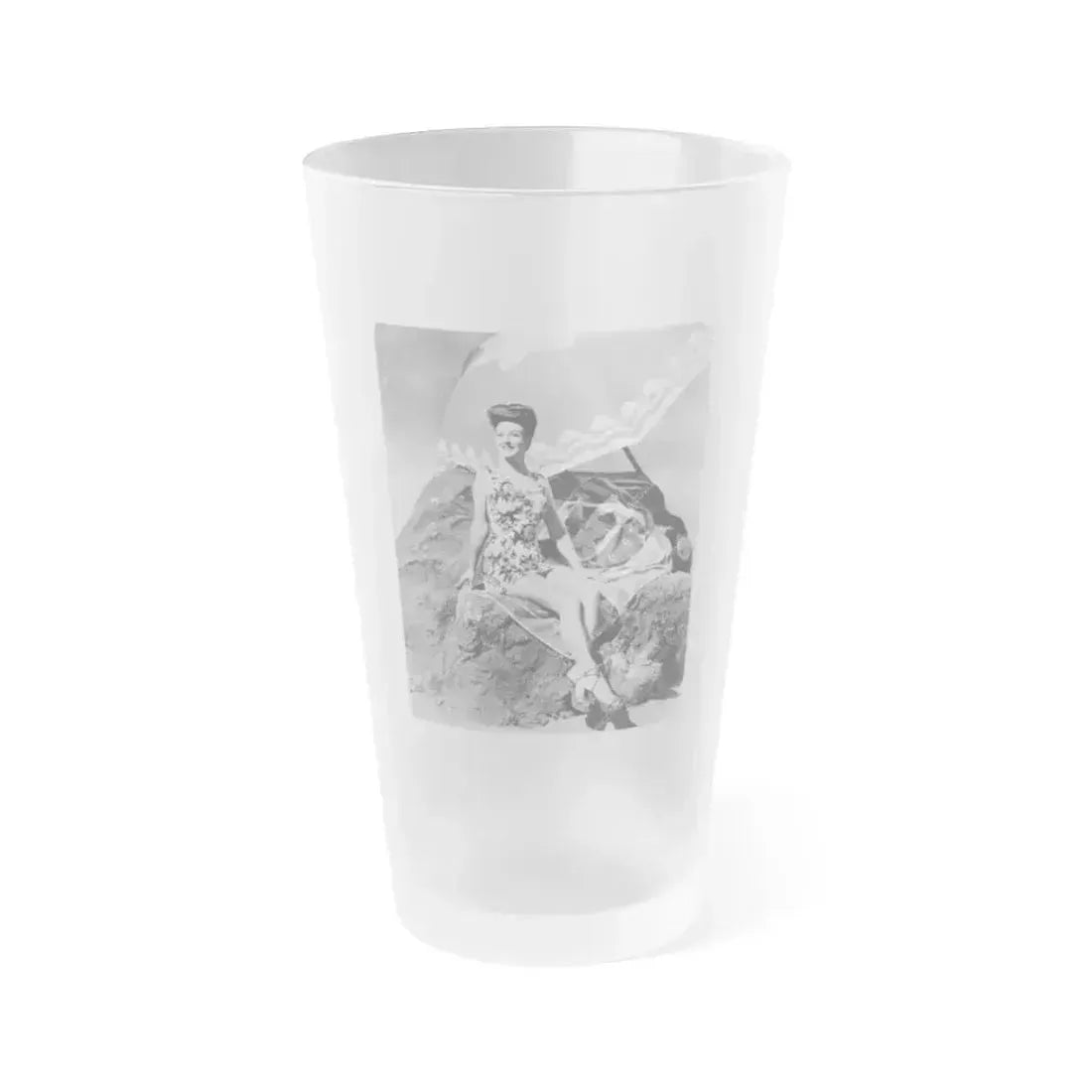 Ann Savage #13 (Vintage Female Icon) Frosted Pint Glass 16oz 16oz Frosted - Go Mug Yourself