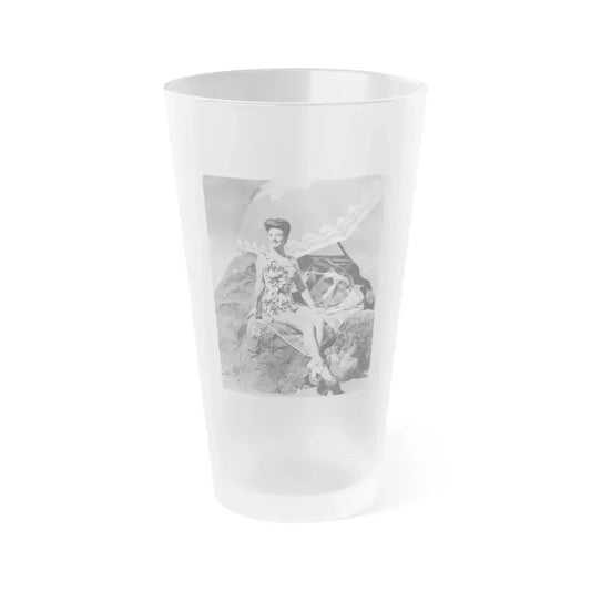 Ann Savage #13 (Vintage Female Icon) Frosted Pint Glass 16oz 16oz Frosted - Go Mug Yourself