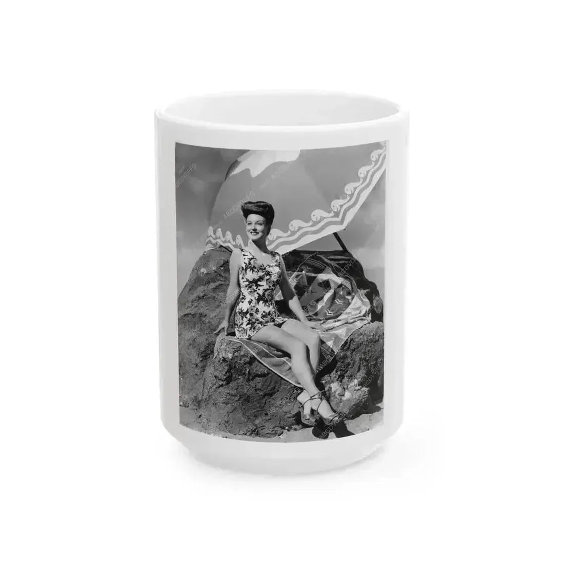 Ann Savage #13 (Vintage Female Icon) White Coffee Mug 15oz - Go Mug Yourself