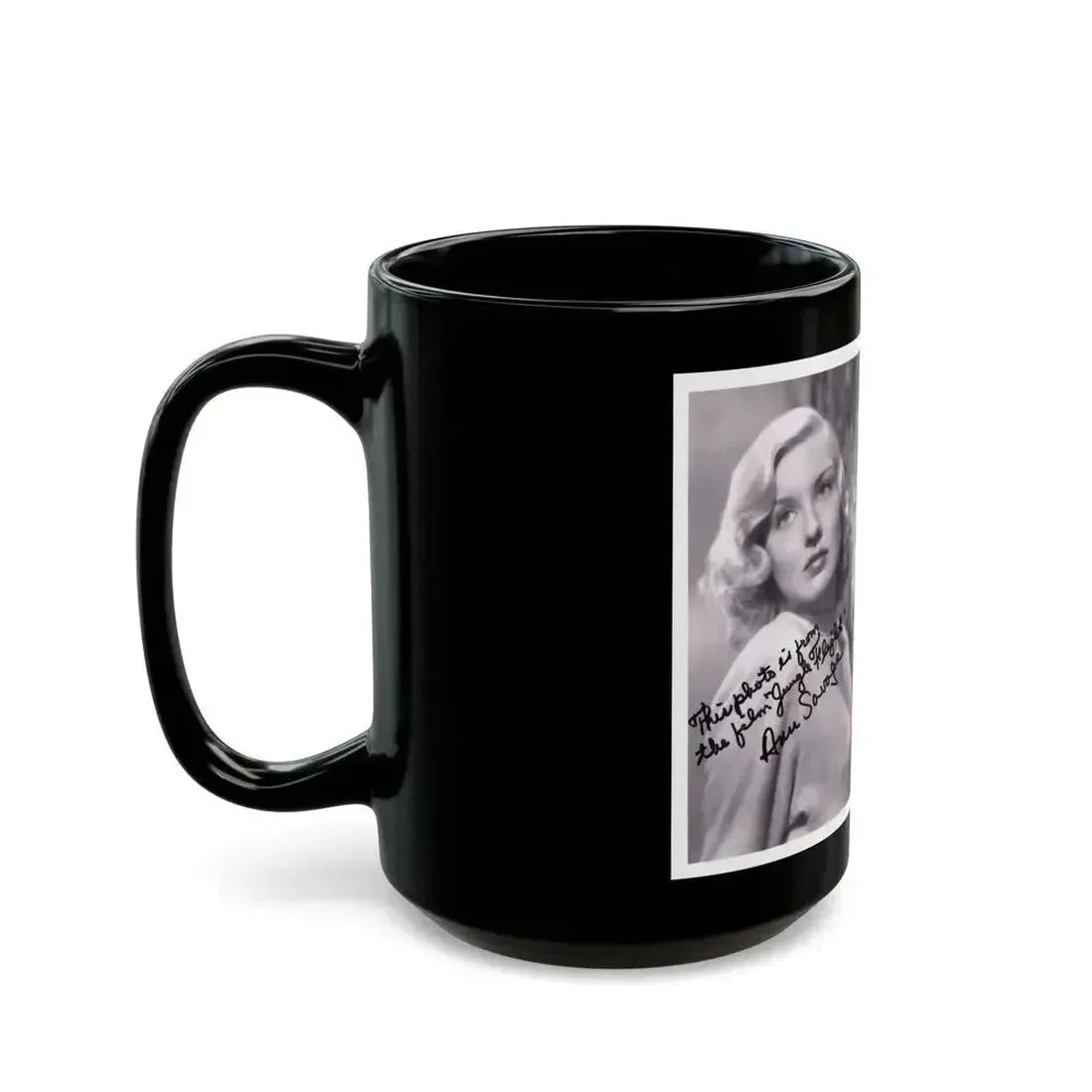 Ann Savage #30 (Vintage Female Icon) Black Coffee Mug - Go Mug Yourself