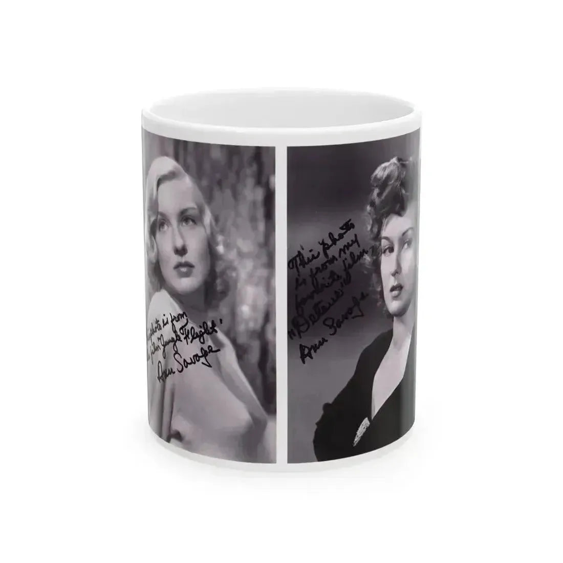 Ann Savage #30 (Vintage Female Icon) White Coffee Mug 11oz - Go Mug Yourself