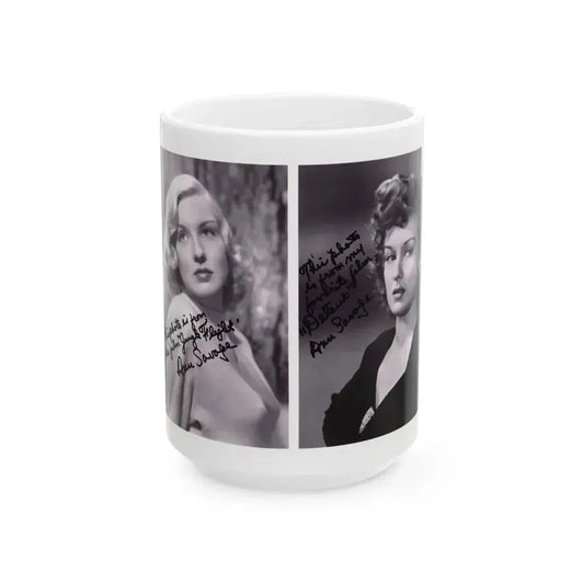 Ann Savage #30 (Vintage Female Icon) White Coffee Mug 15oz - Go Mug Yourself
