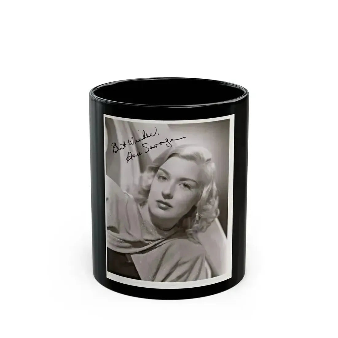 Ann Savage #34 (Vintage Female Icon) Black Coffee Mug 11oz - Go Mug Yourself