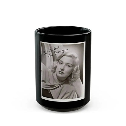 Ann Savage #34 (Vintage Female Icon) Black Coffee Mug 15oz - Go Mug Yourself