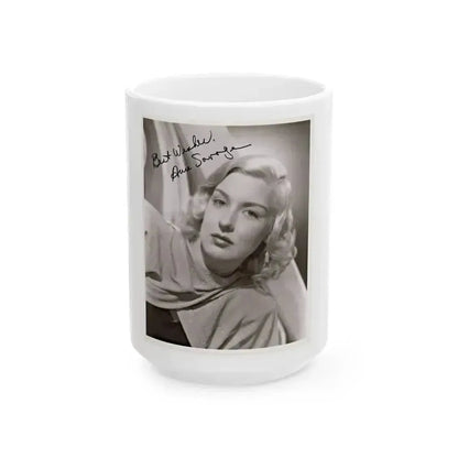 Ann Savage #34 (Vintage Female Icon) White Coffee Mug 15oz - Go Mug Yourself